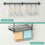 Support à épices et porte-ustensiles de cuisine avec porte-serviettes, organisateur de rangement mural en métal pour garde-manger, comptoir, salle de bain