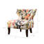 Fauteuil d'appoint pour le divertissement à domicile, avec coussin en mousse haute densité, structure élégante en contreplaqué et capitonnage à boutons.
