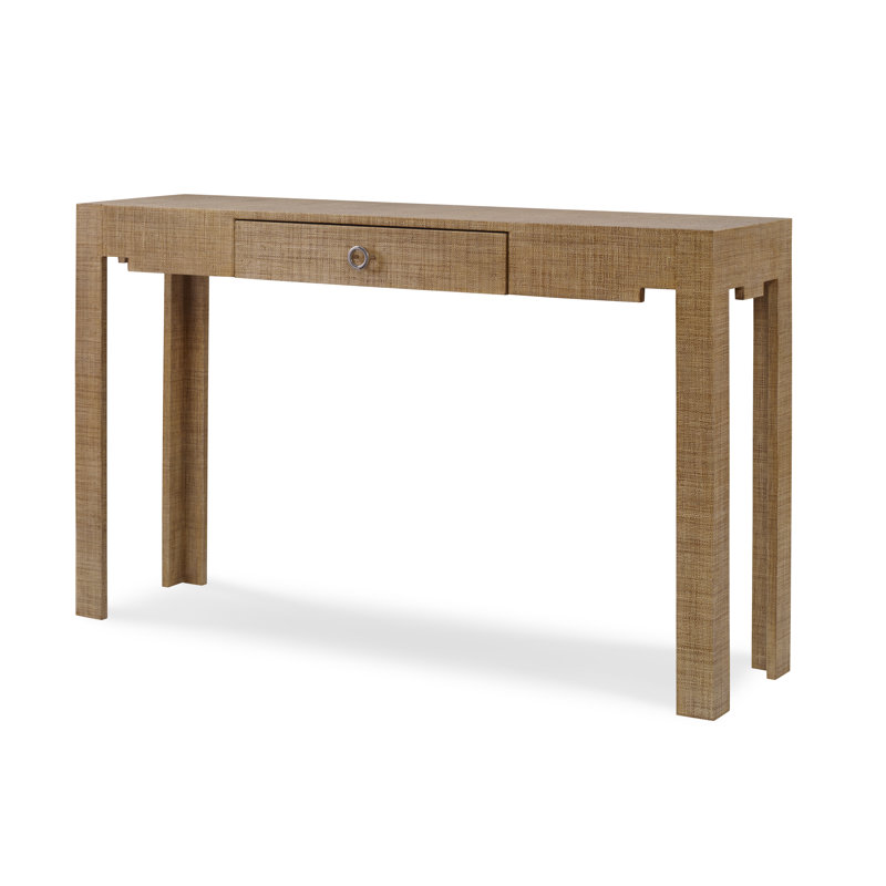 Caribe 54'' W Glass Console Table, Sand