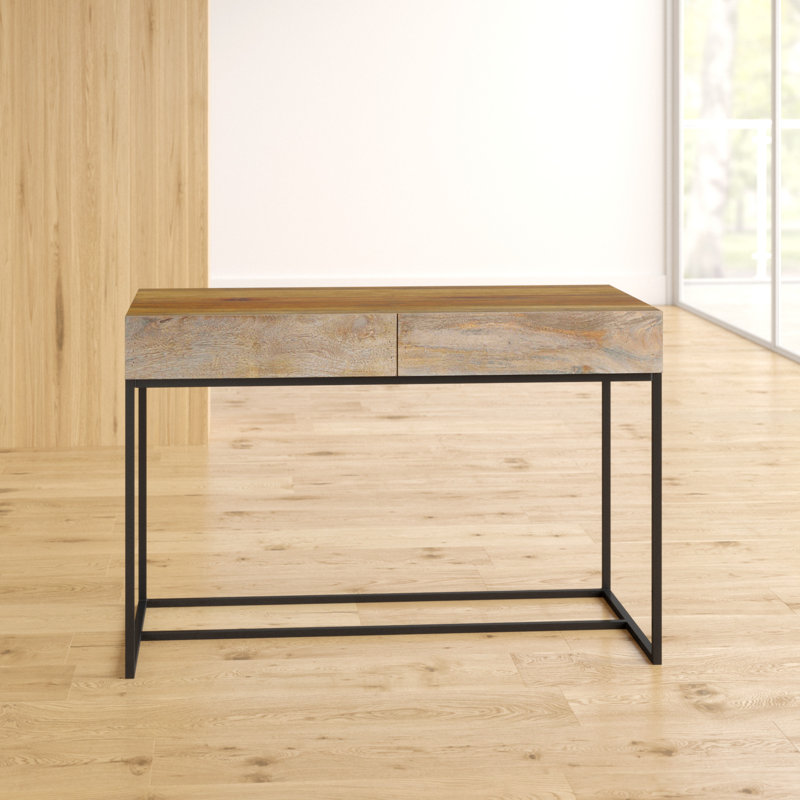Timko Solid Wood Steel Writing Desk