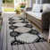 Machine Washable Indoor/Outdoor Christain ACN1443 Black Rug