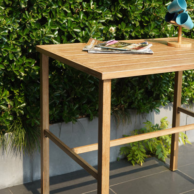 Devonya Rectangular Iron Outdoor Bar Table