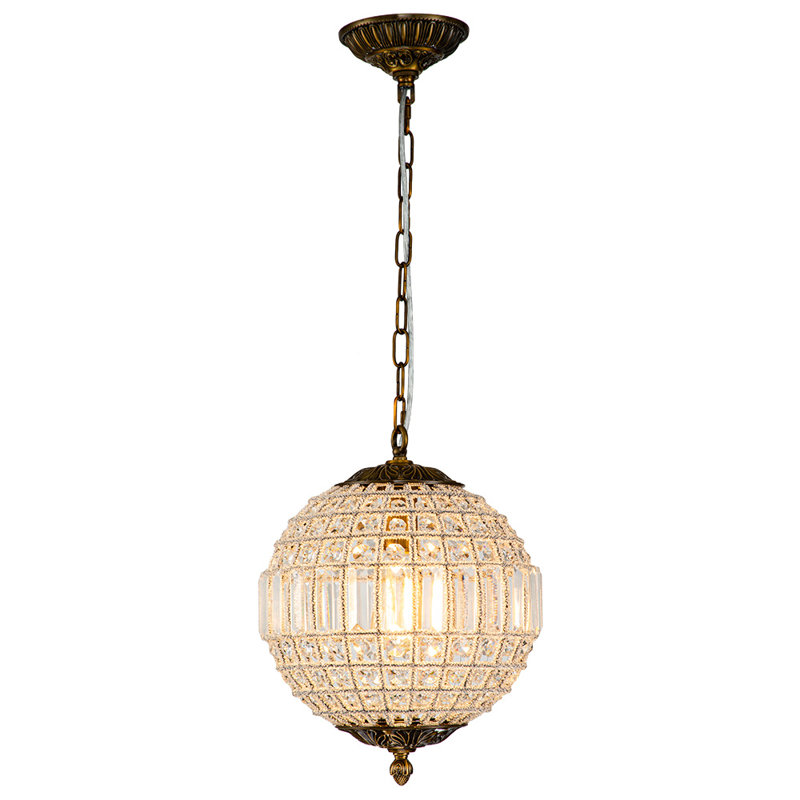 Engles 1 - Light Antique Bronze Pendant, 1 Light, 40.5cm H x 30cm W x 30cm D