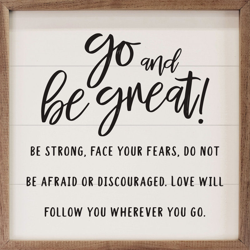 Go And Be Great Square - blanc, H 4 po x l 4 po