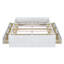 Structure de lit plateforme en bois grand format avec 6 tiroirs, blanc-747991100