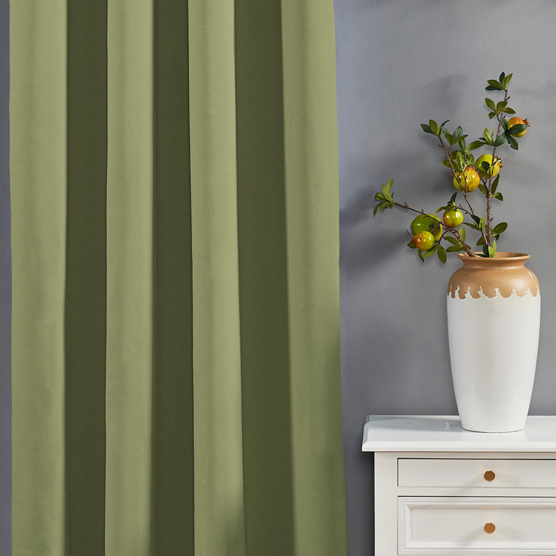 Solid Blackout Curtain Panel, Sage, 54" W x 63" L