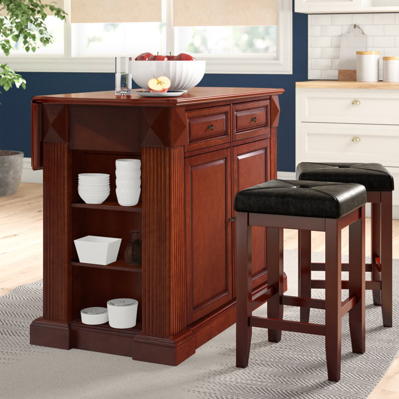 Diamondback Wood Kitchen Island, Classic Cherry