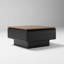 Table basse à plateau relevable de 31 pouces pour le salon, table centrale carrée moderne avec compartiment de rangement dissimulé, mécanisme de levage réglable en hauteur pour les collations de travail et de détente