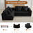 109.5’’ Oversized L-Shape Sectional Sofa, Modular Compressed Cloud Couch with Memory Foam, No Assembly Needed-1375081963