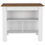 Ensemble de cuisine 2 pièces à 7 tablettes, 4 portes, 1 armoire murale et 1 îlot de cuisine blanc Sierra-114702787