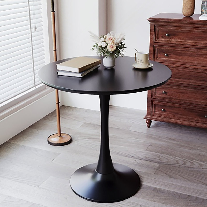 Table de salle à manger Gedin, Noir, H 29,1 po x L 23,6 po x l 23,6 po, Noir