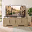 Meuble télé pour téléviseur de 60 po ou moins, meuble télé moderne, chêne