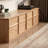 Solid Oak TV Stand with 4 Drawers-756968463