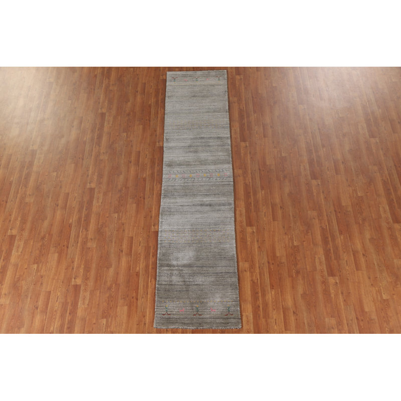 Tapis vert et gris Gabbeh