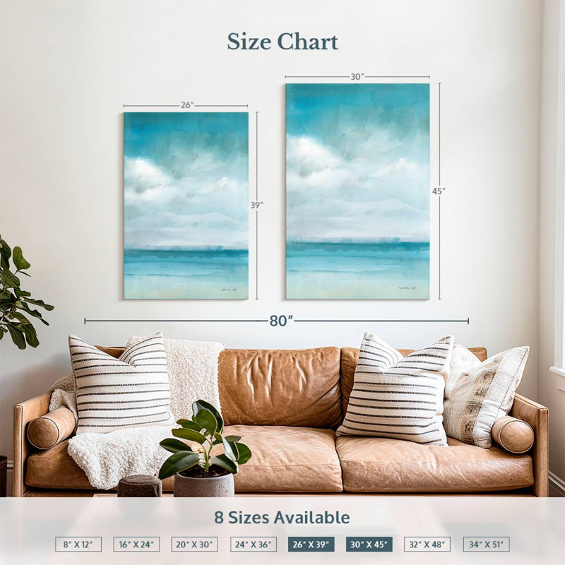 Alvord Serene Ocean Breeze, 39" H x 26" W