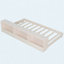 Lit plateforme double en bois avec lit gigogne escamotable, armoire de rangement, blanc crème-897124802-895878045