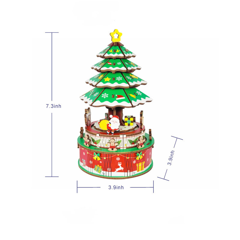 The Holiday Aisle® Christmas Tree DIY Music Box | Wayfair