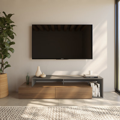 Meuble télé avec 2 tiroirs pour téléviseur de 78 po ou moins Caven