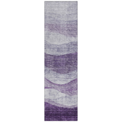 Machine Washable Indoor/Outdoor Chantille ACN1141 Lavender Rug