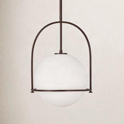 Arie 1-Light Steel Pendant with Globe Shade