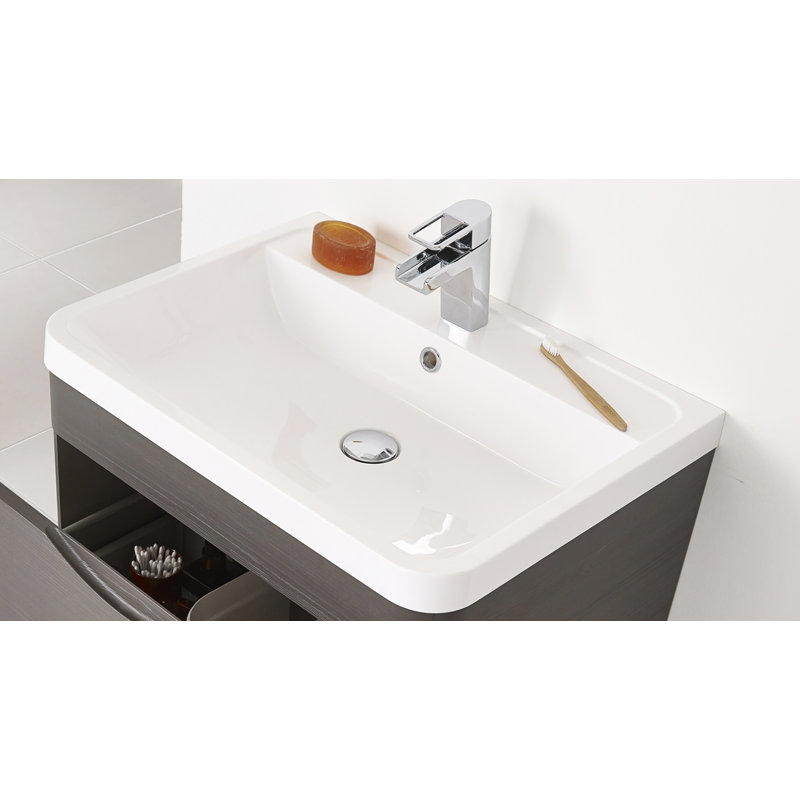 600 mm Single Vanity with Integrated Basin