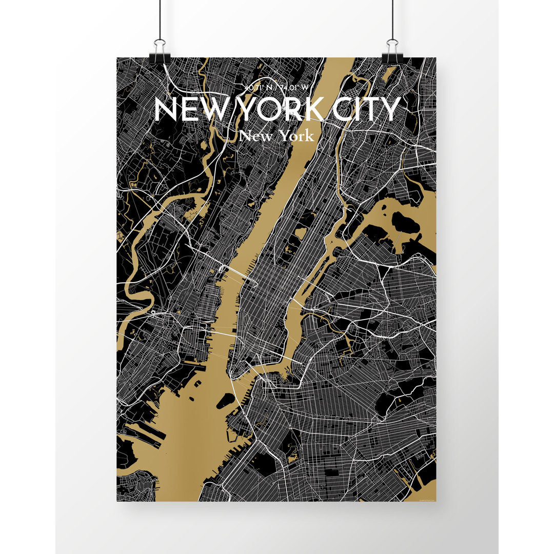 " New York City Map " OurPoster.com 
