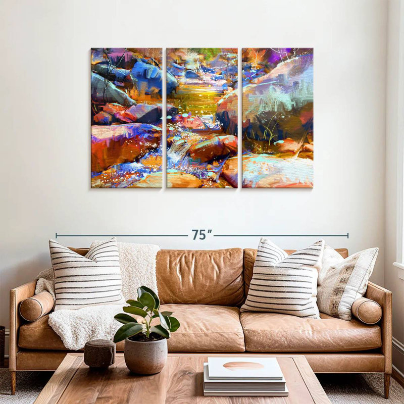Avery Vibrant Wilderness Stream, 36" H x 57" W