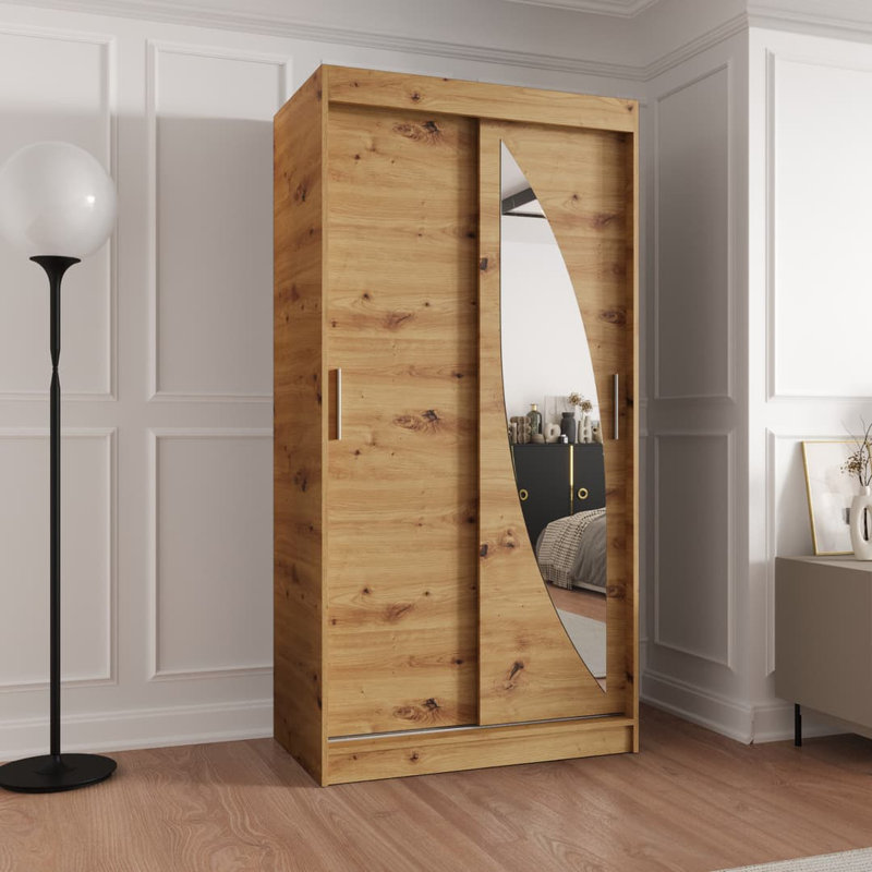 Taiya Manufactured Wood Wardrobe, Oak