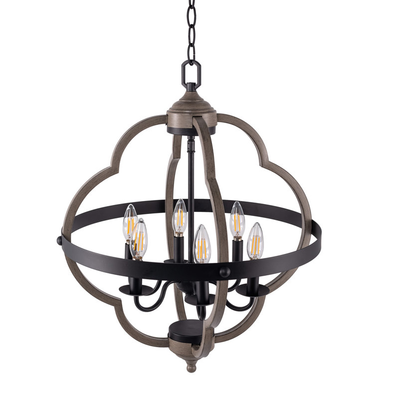 Varley 6 - Light Dimmable Lantern Geometric Chandelier