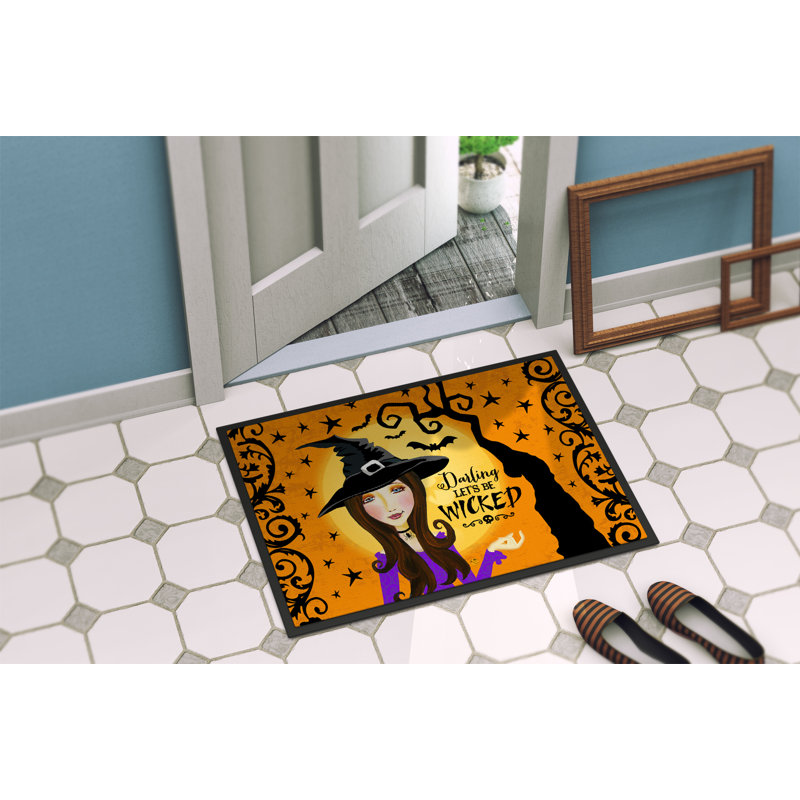 Tapis de porte d’intérieur anti-dérapant Eila, Rectangle 1 pi 6 po x 2 pi 3 po