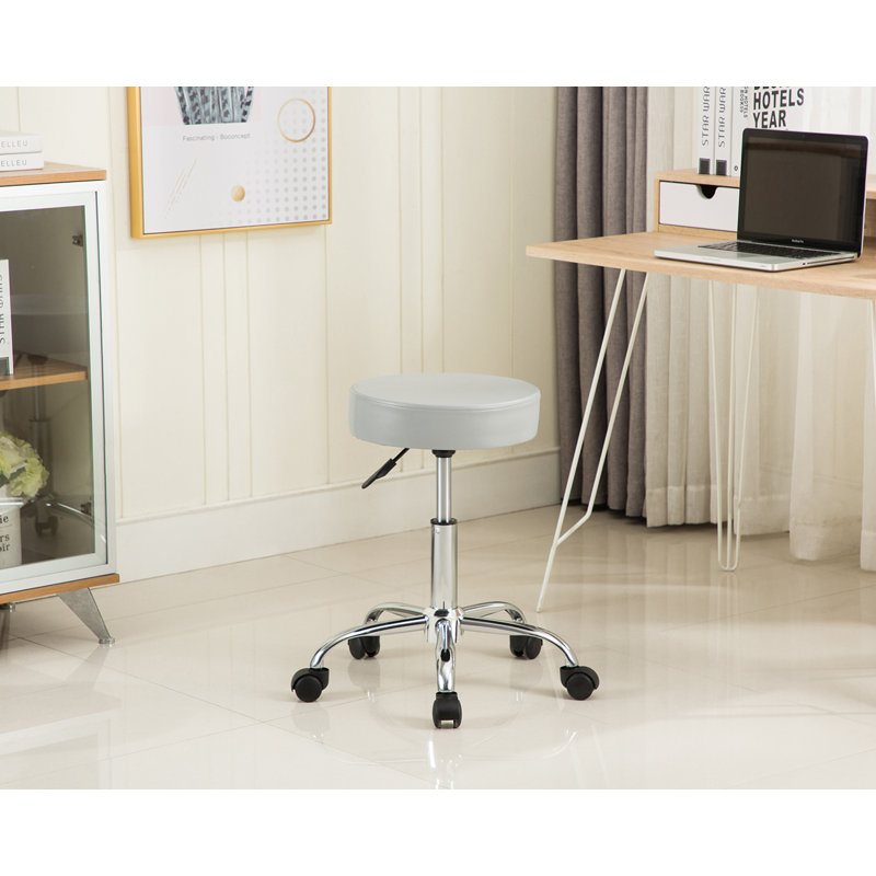 Tabouret de laboratoire réglable en hauteur Manucy, Gris, Argenté