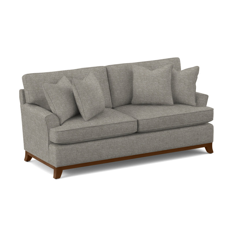 Oaks Way Sofa, Coffee Finish, Basic Grey; 0317-83