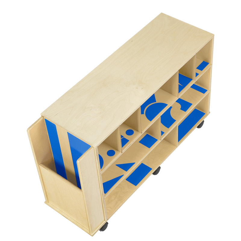 10 Compartment Manufactured Wood Shelving Unit
