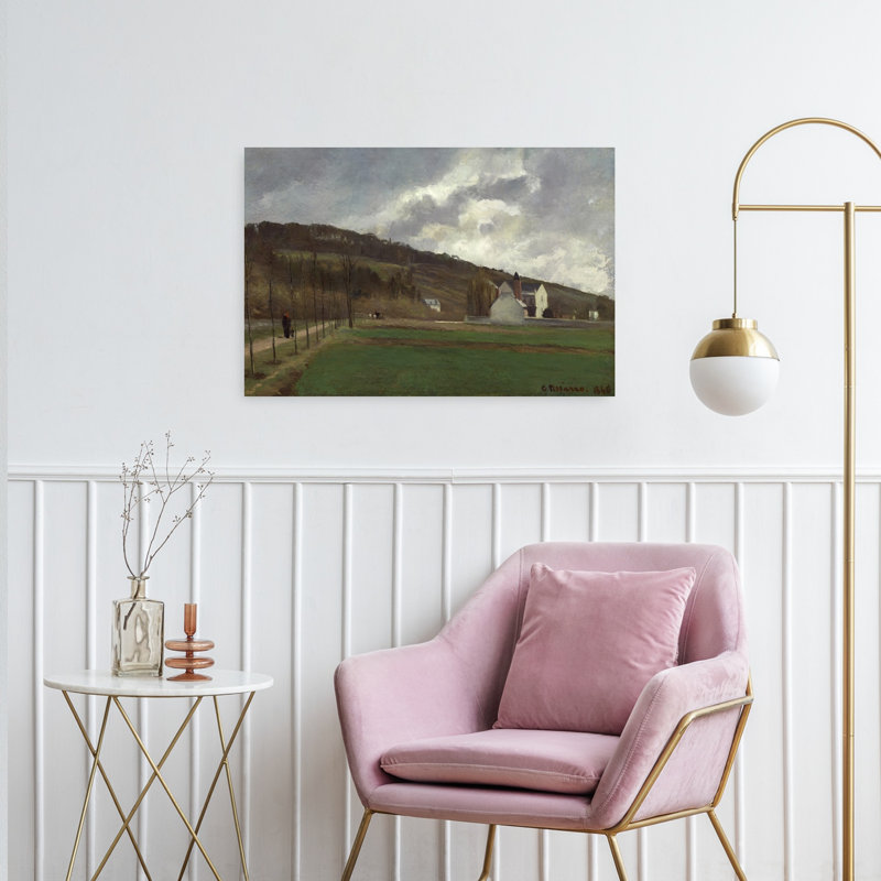 The Banks Of The Marne In Winter, 1866 Impressionist Abstract Contemporary Winter Architecture Wall Art Print - Print
