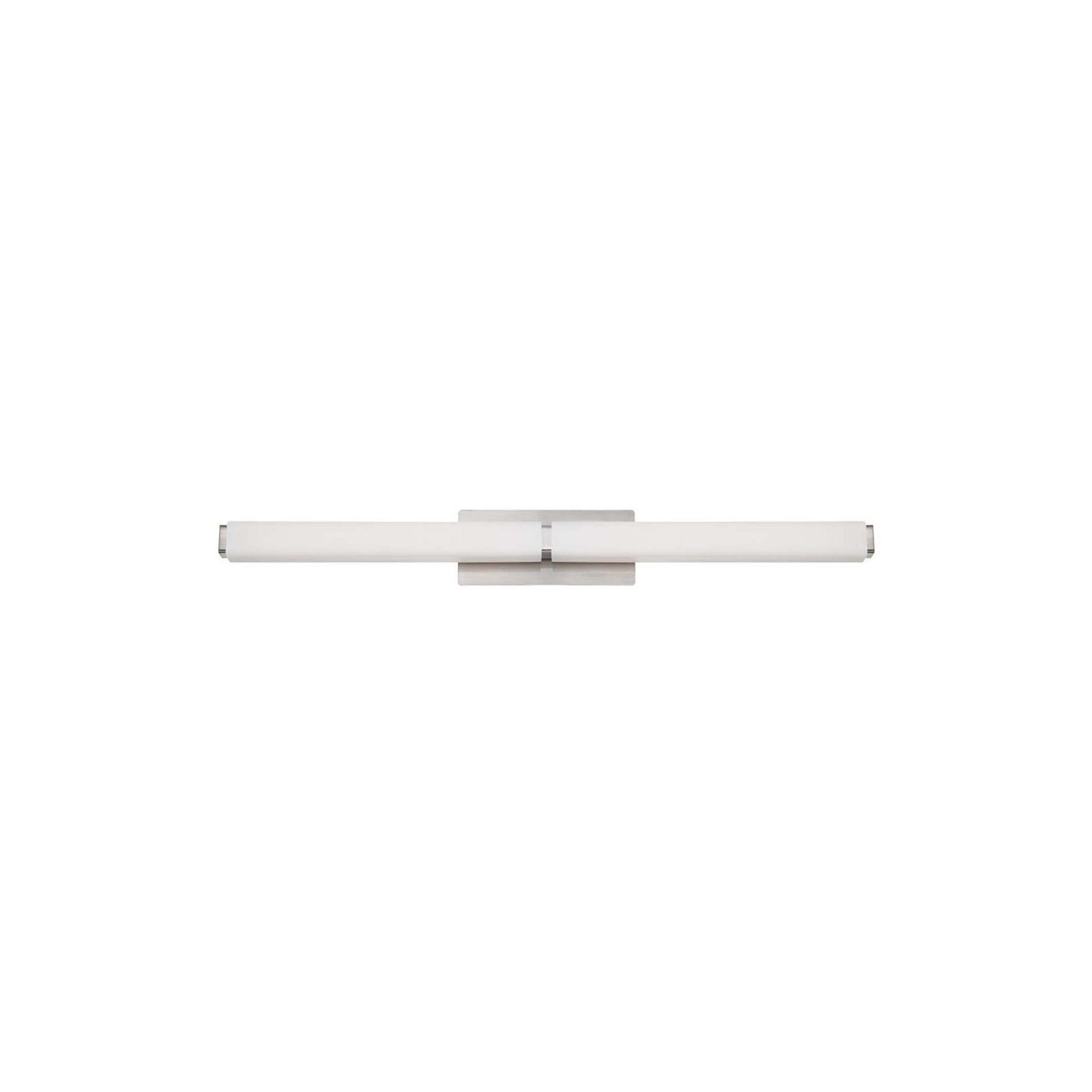 Erby Single Light Glass Dimmable LED Flush Mounted Sconce, Chrome, 2700K, 5" H x 27" W x 3" D