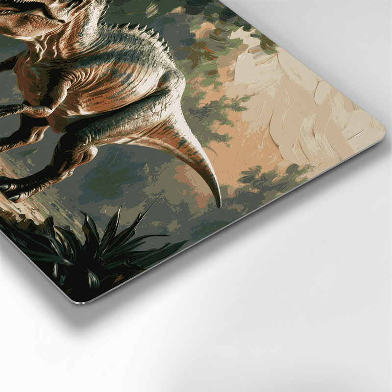 Dinosaur Pentaceratops Green Metal Wall Art, 11" H x 14" W