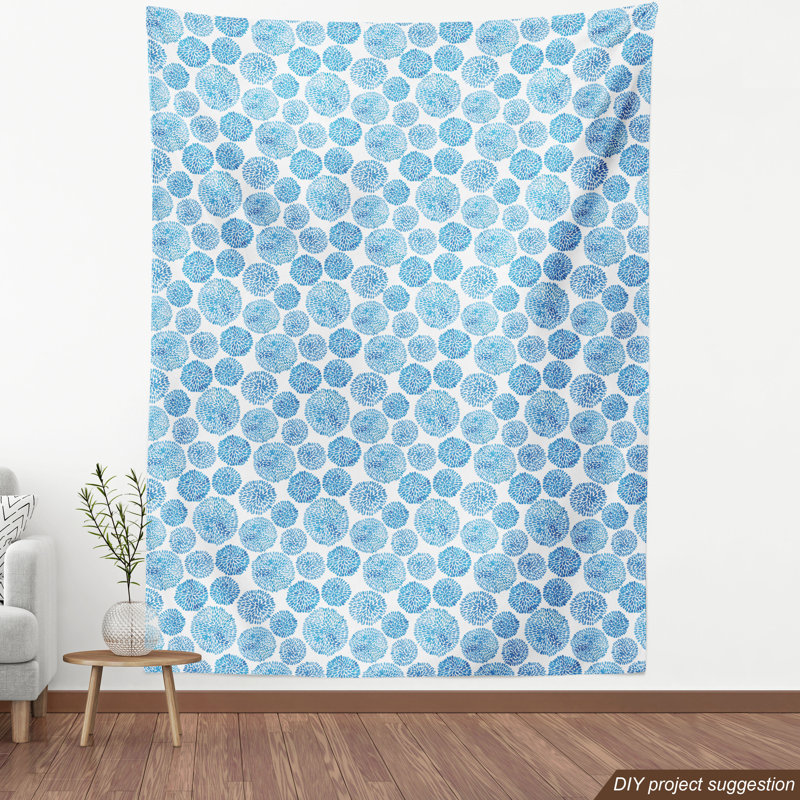 Tissu inspiré du printemps, l 58 po x L 72 po