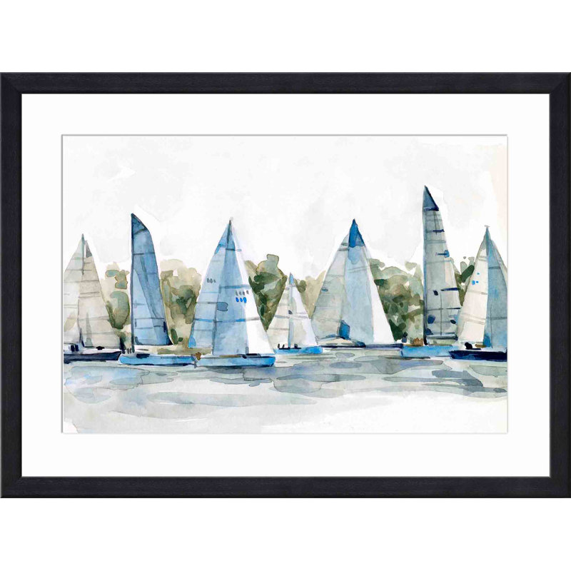 Pastel Marina I par Emma Scarvey - Peinture, H 8 po x l 12 po x P 1,25 po, Toile tendue, Non
