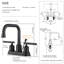 Robinet de salle de bain central à 4 poignées à arche haute 4 po avec drain-58800089