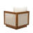 Paola Acacia And PVC-coated polyester Club Chair, Beige