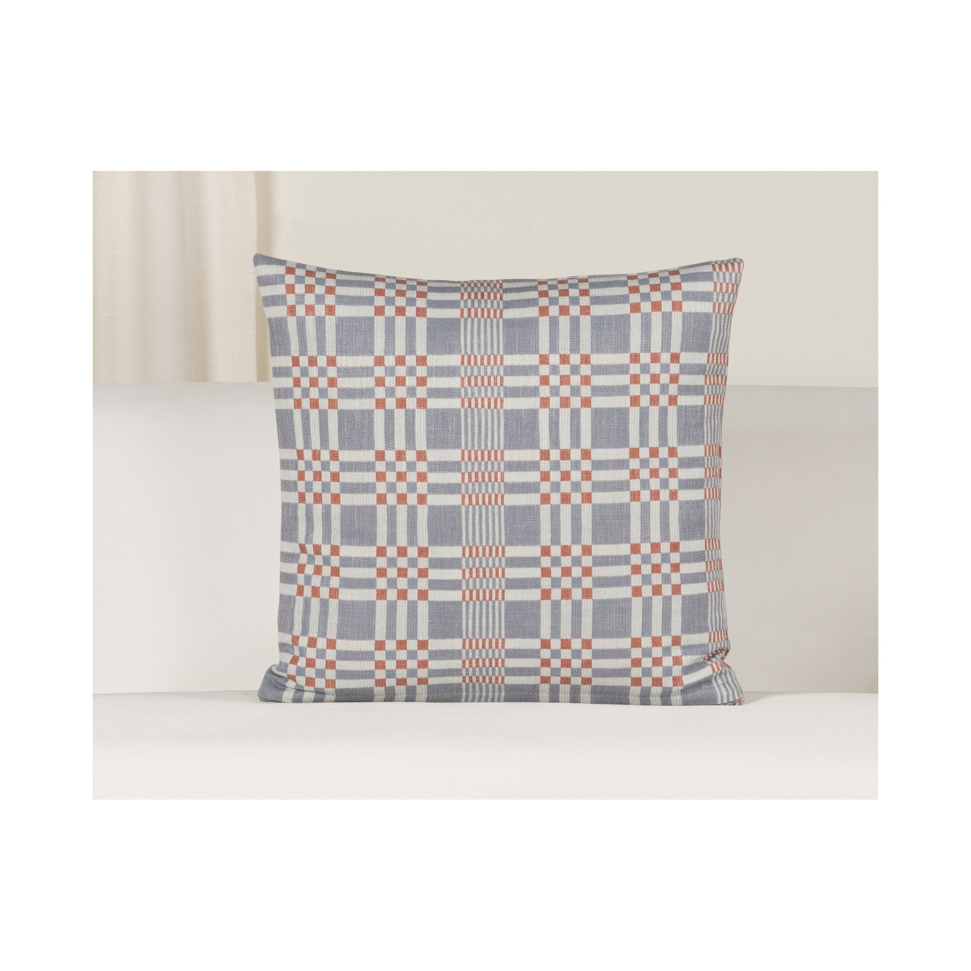 Modular Print Accent Pillow, Square 20", Blue, Polyester