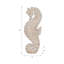 Decorative Resin Seahorse Sculpture Figurine for Home Decor - Unique Statue Accent for Living Room Decorations or Tabletop Styling - 12", White & Brown