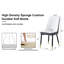 Ensemble de 4 chaises de salle à manger Modern - dossier en similicuir blanc / gris foncé, pieds en métal noir pour la cuisine, la chambre à coucher et le bureau-2034823920