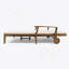 Double chaise longue de patio avec coussin-414613826
