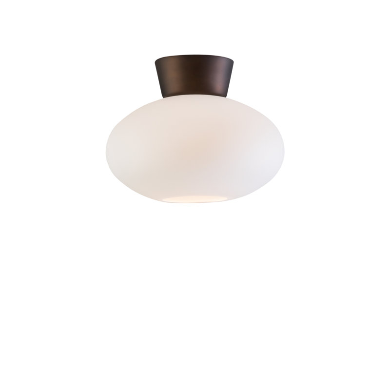 Bullo Glass Flush Mount, Opal, Oxide
