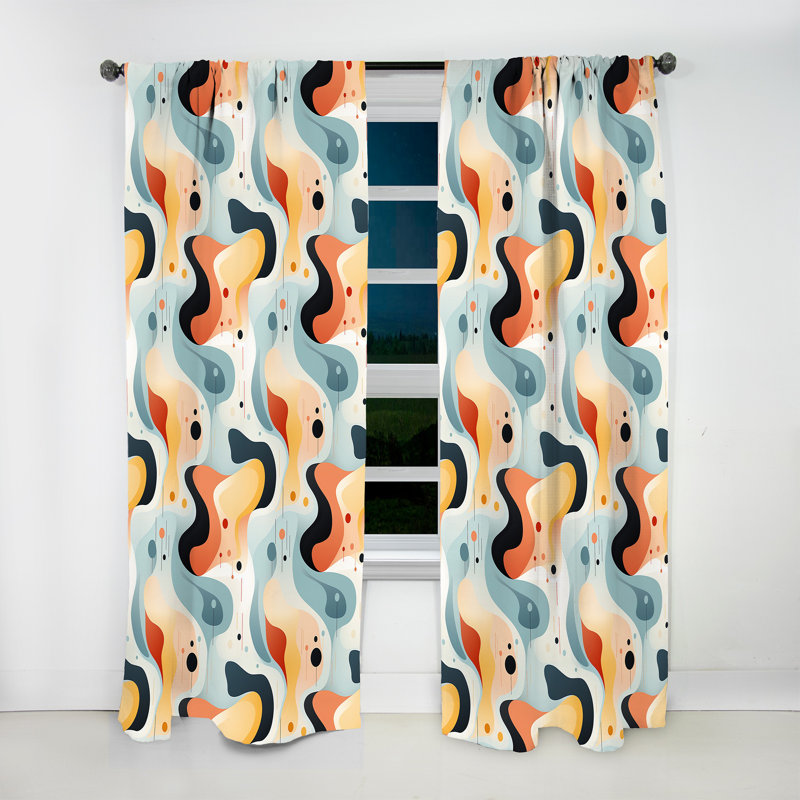 Cosmic Simplicity II - Rideau en velours moderne - obscurcissant - 1 panneau, L 52 po x L 108 po