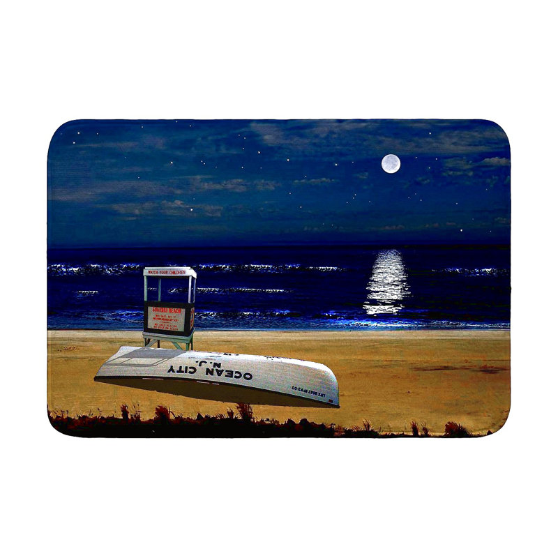 Ocean City Beach Bath Mat