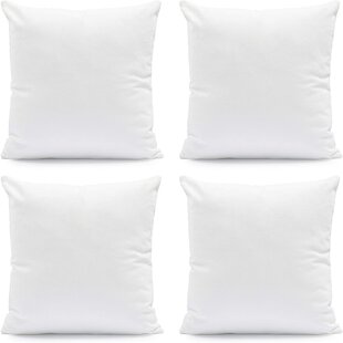 18X18 Throw Pillows Inserts, Set of 4 Hypoallergenic Square Form
