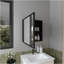 Pharmacie H 21,1 po, 1 porte, 4 tablettes, 1 miroir, noir-982544182