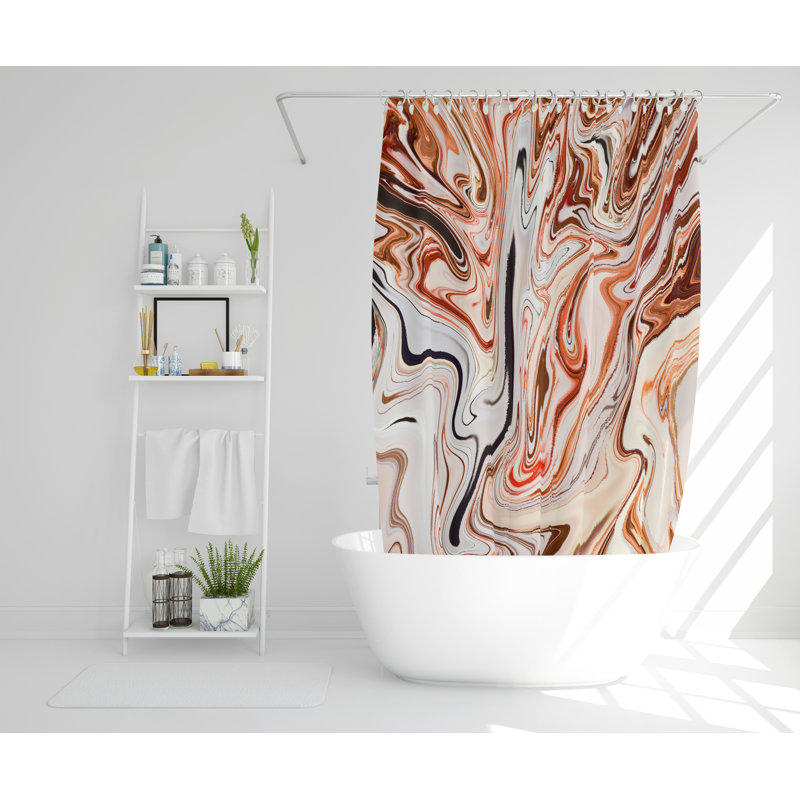 Loreen Polyester Shower Curtain, 168cm H x 168cm W